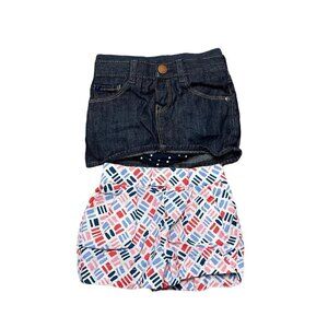 Baby Gap Jean Skort and Multicolor Shorts Size 12-18 months